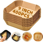 Air Fryer Liners Disposable,400PCS Victoyaw 9 Inch Square Air Fryer Parchment Paper Liners for 5-8QT,Airfryer Paper Liners for Ninja AF141 AF181 5 6 6.5 qt Instant Pot Vortex Plus 6QT Chefman 7 8 QT