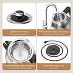 Electric Kettle Temperature Control, 1.7L 1500W Electric Tea Kettle with 13 Temperature Settings, Strix Thermostat, LED Display&Touch Control, Auto Shut-Off Protection, Boil Dry Protection