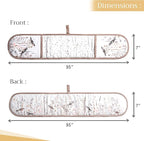 Maison d' Hermine Double Oven Mitts 100% Cotton 7"x35" Double Oven Mitt Heat Resistant BBQ Cooking Gloves with Loop, Baking, Grilling, Kitchen, Handling Hot Pans Spring Summer (Meadow Florals - Brown)