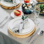 Retro Royal Silverware Set With Gift Box For 8 Cutlery Set Utensils Stainless Steel Flatware 40 Pieces MIKIWAY Kitchen Tableware Set For Gifts Festive, Dishwasher Safe, Mirror Polishing