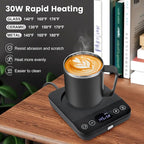 Coffee Mug Warmer & Mug Set Christmas Gifts, 30W Coffee Cup Warmer with 15.5oz Cup for Desk with Auto Shut Off, Timer Function, Smart Mug Heater for Heating Coffee, Tea, Candle, Beverage