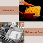 LIANYU 6/8 Inch Square Baking Cake Pan, Stainless Steel Brownie Bread Cake Molds, Square Bakeware for Lasagna Pie, Oven & Dishwasher Safe