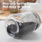 Accguan Mason Jars,Glass Jars With Lids 12 oz,Canning Jars For Pickles And Kitchen Storage,Wide Mouth Spice Jars With Silver Lids For Honey,Caviar,Herb,Jelly,Jams,Set of 20