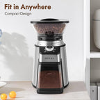 Secura Electric Conical Burr Coffee Grinder With 17 Grind Settings From French to Espresso, Black