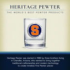 Heritage Pewter Syracuse Double Old Fashion | Double Rocks Glass 14 OZ for Liquor | Expertly Crafted Pewter Glass