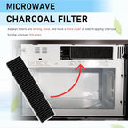 2-Pack WB06X10807 Microwave Charcoal Filters - Compatible with GE & Whirlpool Microwaves JVM2052SN1SS JVM2052SN2SS CVM521P2M5S1 JVM7195SK5SS PNM9216SK5SS PNM9216SK6SS JNM7196RW1SS Maintenance