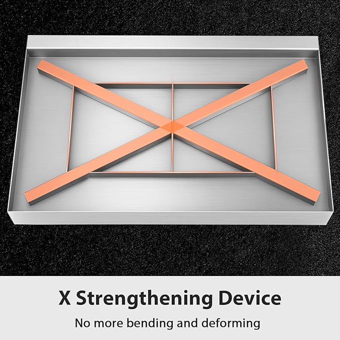 Utheer 23" x 16" Ceramic Nonstick Stainless Steel Griddle for Gas, Charcoal, Grill, Large Stove Top Griddle, Non-Toxic, PFAS/PFOA/PTFE Free, Oven Up to 500°F, for BBQ, Camping & Kitchen, Sliver