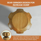 Wooden Pepper Grinder – 【Gear-Shape Knob & Effortless Grinding】8 in Salt Grinder Refillable & Pepper Mill with Adjustable Coarseness,Beech + Black Walnut, Premium Ceramic Mechanism for both kitchen