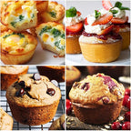 CAKETIME Large Muffin Pan, Metal Reinforced Frame 3.5 Inch Jumbo Silicone Muffin Pan Nonstick 6 Cups for Baking Jumbo Muffin, Frittatas, Cupcakes 2 Pack Love Heart