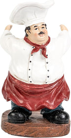 Funny Italian Chef Wine Bottle Holder – Decorative Kitchen & Table Centerpiece Statue, Novelty Wine Rack for Countertop Display, Home Decor & Wine Lover Gift, 7.5” Height