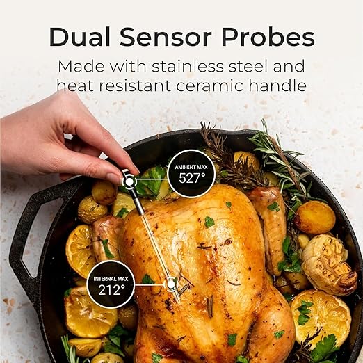 MEATER SE Bundle: Smart Wireless Meat Thermometer for Everyday Cooking with Heat-Resistant Mitts & Bar Blade Opener | Bluetooth Range for Oven, Stovetop, Air Fryer & More | 50+ Recipes in App