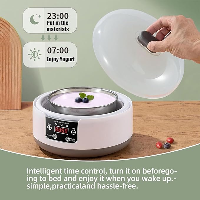 Probiotic Yogurt Maker 36 Hour with Adjustable Temperature & Time Control,Automatic Yogurt Maker Machine with LCD Display,Multi-Function Yogurt Machine for Home Use