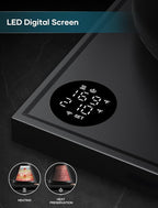 Electric Kettles, Gooseneck Electric Kettle, ±1℉ Temperature Control, Stainless Steel Inner, Quick Heating, for Pour Over Coffee, Brew Tea, Boil Hot Water, 0.9L Black