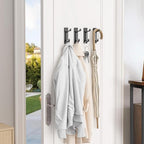 Self Adhesive Wall Hooks for Hanging: Extra Strong 13 LB, Hook for Coat, Towel in Bathrooms, Shower, Kitchen, Wall, Door Hook, Black 12 Pack