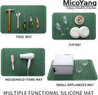 Silicone Dish Drying Mat for Multiple Usage,Easy clean,Eco-friendly,Heat-resistant Silicone Mat for Kitchen Counter or Sink,Refrigerator or Drawer Liner Green 3XL 28 inches x 18 inches