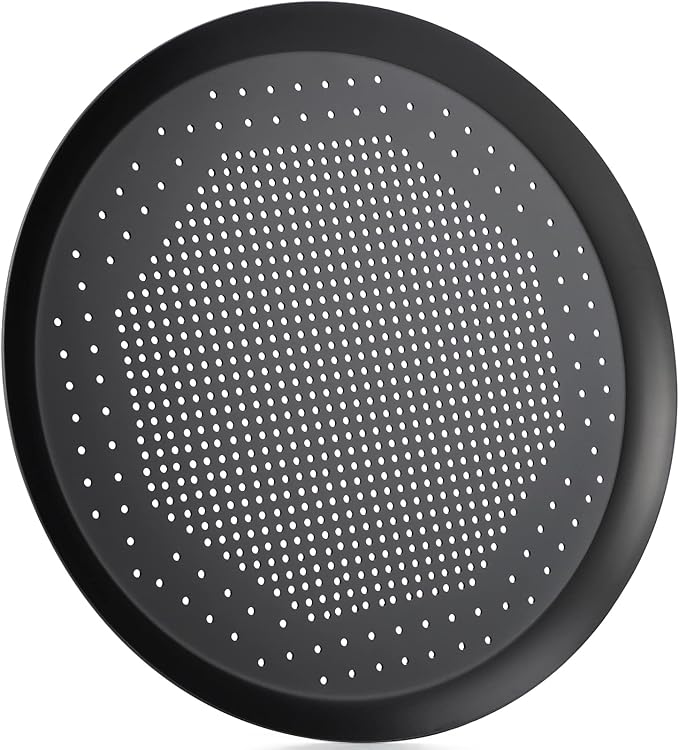 Beasea Pizza Pan 12 Inch, Pizza Pan with Holes Perforated Pizza Tray Aluminum Alloy Round Pizza Crisper Pans Oven Baking Pizza Bakeware Pizza Baking Tray for Home Restaurant Kitchen