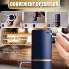 Electric Wine Dispenser, Aerator, Vacuum Wine Pump with Touch LED Display, Wine Temperature Monitor, One Touch Automatic Wine Pourer with USB Rechargeable, Gifts for Men & Women Wine Lovers (Blue)