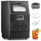 COWSAR Commercial Ice Maker Machine, 66Lbs/24H Stainless Steel Undercounter Ice Maker with 8Lbs Storage Capacity, Self-Cleaning Freestanding Ice Machine for Home, Bar, Restaurant, Office, Outdoor