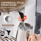 Espresso Machine 20 Bar, Brush Stainless Steel Espresso Maker with Milk Frother Steam Wand, 1400W Espresso Coffee Machine with 1.8L Removable Water Tank for Latte, Cappuccino,Machiato