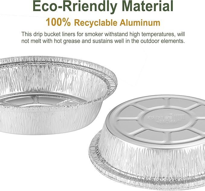 7" Aluminum Foil Pans without Lids 50 Pack of 22.3 oz,Heavy Duty Disposable Containers for Roasting,Storing,Baking,Cooking, Deep Dish Pie Pans, Recyclable