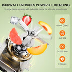 CRANDDI Professional Smoothie Blender, 80oz BPA-Free Countertop Blenders for Smoothies, Shakes & Ice Crushing, 1500W Compact Commercial Kitchen Blender with Stainless Steel Blade, 120V, K96