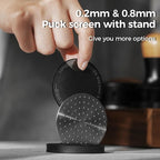 MHW-3BOMBER 54mm Espresso Puck Screen - 0.2mm Ultra Thin Espresso Puck - Metal Reusable Coffee Filter for Portafilter Basket 54mm - Puck Screen with Titanium Coating FG5641-OS