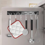 2pcs Utensil Racks with 6 Hooks 11 Inch Mug Holder Under Cabinet Kitchen Utensil Holders Multifunctional (11 inch)