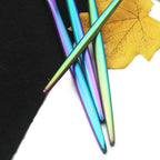 JASHII Luxury 18/10 Rainbow Flatware Set - 304 Stainless Steel Colorful Cutlery - 5-Piece Adaline Royal Modern Satin Finish for Birthday, Wedding (Matte)