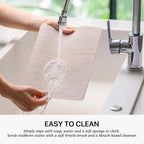 LEXMORE PlaceMats Set of 12 Vinyl/Plastic Woven Place Mats for Kitchen Table Indoor/Outdoor Washable PlaceMat Wipeable Dining Table Mats(Beige)