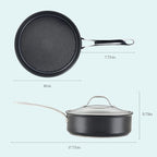 Anolon X Hybrid Nonstick Induction Saute Pan With Lid, 3.5 Quart - Charcoal Gray