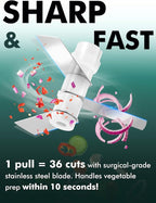 Manual Food Processor Vegetable Cutter, Geedel Pull Chopper with String, Food Chopper Vegetable Cutter for Veggies, Fruits, Salad, Onion, Ginger, Nuts, Herbs, etc, 2 Cup(500ml), Green