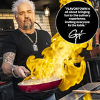 Guy Fieri's Flavortown 6-Piece Ceramic Cookware Set, 8" & 10.2" Frypans, 2QT Saucepan, 3.2QT Sautépan Nonstick, Made without PFAS PTFE PFOA, Oven & Dishwasher Safe, Easy to Clean, Red