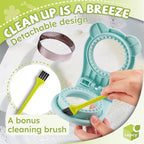 Uncrustables Sandwich Maker Sealer Cutter, Crustless Sandwich Cutter, PB&J Uncrustable Maker - Color Turquoise, Round Shape