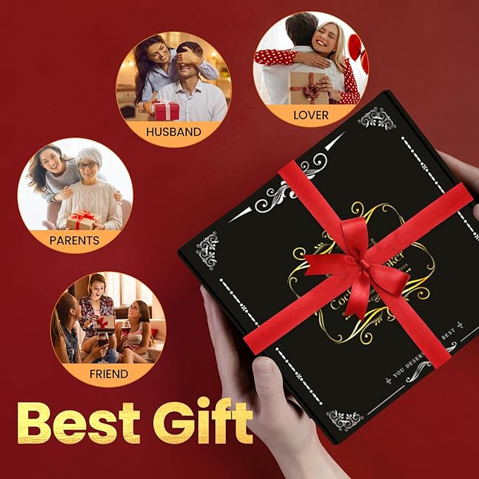 Electric Whiskey Smoker Kit with 4 Wood Chips,2 Whisky Stones,Cocktail Smoker Kit Built-in Lighter, No Butane Needed,Old Fashioned Drink Smoker Kit, Bourbon Whiskey Gifts for Men,Dad,Husband