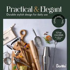 Barillio Bar Tool Set Pro Edition - Stainless-Steel Cocktail Shaker Set - Mixology Bartender Kit w/Boston Shaker, Drink Mixer & Muddler for Cocktails - Home Bar Accessories - 32-Pc Bar kit