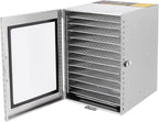Commercial Food Dehydrator Machine, 1000W Electric Dehydrator Machine with 12 Trays, Stainless Steel Dehydrater Biltong Maker for Herbs, Veggies, Fruits, Meat, Yogurt & Dog Treats