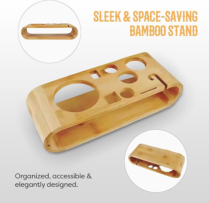 Cocktail Shaker Set Bartender Kit with 10 Bar Tools & Bamboo Stand – Martini Shaker, Jigger, Strainer, Muddler, Mixer Spoon, Pourers – Home Bar Set & Gift for Men (Silver)