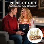 IOV Cocktail Shaker Set Bartender Kit with Stand | Bar Set Drink Mixer Set Includes Martini Shaker, Jigger, Strainer, Mixing Spoon, Muddler, Recipe Book | Home Bar Accessories Gift Set (Gold)