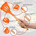 Kitchen Utensils Set of 12, E-far Silicone Cooking Utensils with Holder, Non-stick Cookware Friendly & Heat Resistant, Includes Spatula Tong Whisk Ladle Brush Slotted Turner Spoon(Multi-colored)
