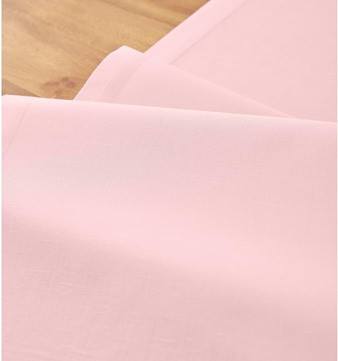 Solino Home Pink Table Runner 72 Inches Long - Dru Cotton Linen Dining Table Runner 14 x 72 Inch for Summer, Halloween - Handcrafted and Machine Washable