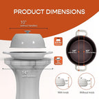 Enameled Cast Iron Dutch Oven for Sourdough Bread Baking | 6 Quart Pot with Lid | 10 Inch Ceramic Enamel Thick Coated Cookware Set with Non Stick Silicone Baking Mat for Cooking | 6 Qt | White