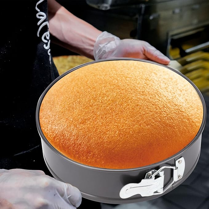 Springform Pan, Nonstick Cake Pan, Round cheesecake pan with leak-proof non-stick bottom removable bakeware.Cheesecakes, Pizzas and Quiches. (7+8+8.5+9.5+10+11 Inches)