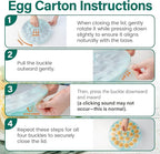 HAKSEN Deviled Egg Containers with Lid, Portable Deviled Egg Platter Carrier Holder Trays with 22 Slots for Holiday Party and Home Kitchen, Blue