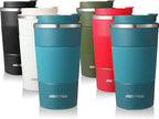 GEMFUL Travel Coffee Mug To Go Insulated Tumbler with Lid Portable Stainless Steel Reusable Leak proof Cups for Women Hot Cold Drinks 17oz (6 Pack)