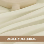 Fitable 6 Pack Ivory Round Table Clothes - 90 Inches in Diameter - Stain Resistant and Washable Tablecloths, Polyester Fabric Table Covers for Wedding, Party, Banquet, Gathering