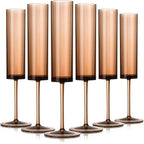 6 Pack Acrylic Orange Champagne Glasses Dark Orange Wine Glasses Terracotta Champagne Flutes Champagne Flutes Goblets for Wedding Reception Cocktail Cups Wedding Toasting Glasses Terracotta Decor