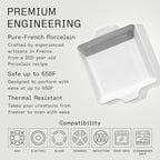 Made In Cookware - Square Baking Dish - White - Hand Crafted Porcelain - Professional Bakeware - Made in France