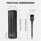USB Rechargeable Salt and Pepper Grinder Set Electric Pepper Grinders Automatic Pepper Mills Salt Shaker Adjustable Coarseness Large Capacity One Hand Operation (BLACK)