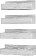 Magnetic Spice Rack for Refrigerator, Kitchen Organizer and Storage Shelf, Wood White(4 Pack)