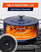 Nuwave Lux 13-Piece Premium Cookware Collection, Healthy G10 Duralon Blue Ceramic Nonstick, Ultra Durable, PFAS-Free, Lightweight & Works on All Cooktops